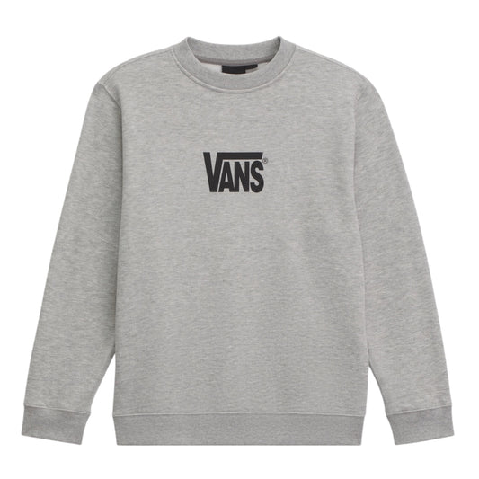 VANS BOYS STRETCH LOGO CREW CEMENT HEATHER