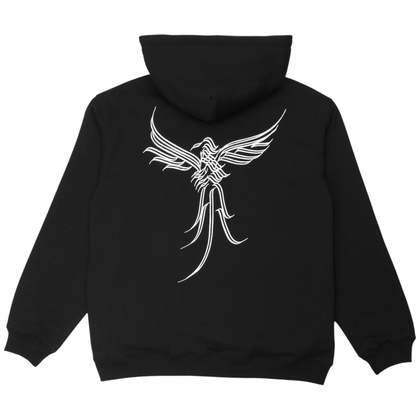 PASSPORT CALLIGRAPHY ZIP HOOD BLACK