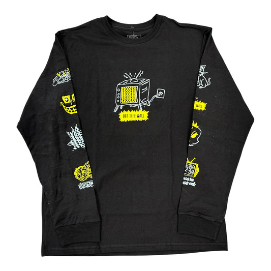 VANS BOYS ZONED OUT LONGSLEEVE TEE BLACK