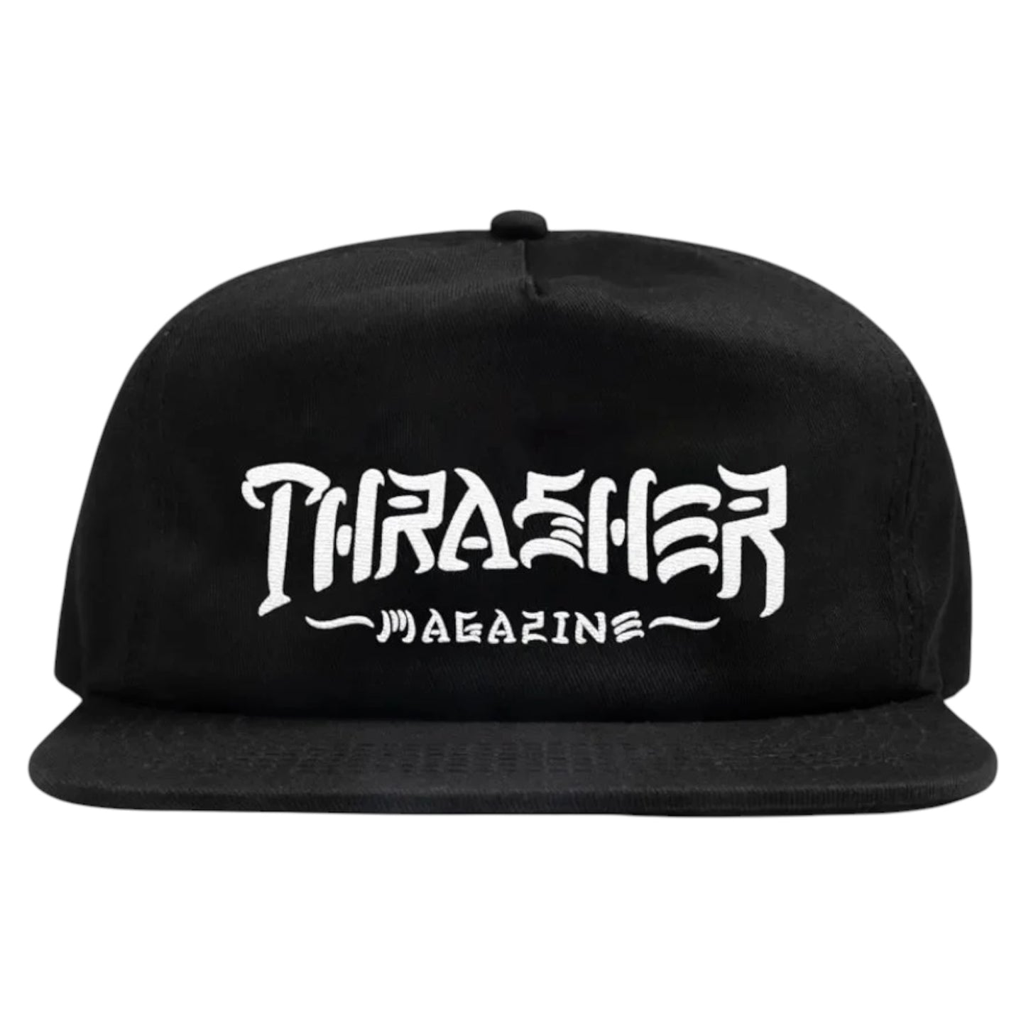 THRASHER THRASH AND DESTROY SNAPBACK HAT BLACK