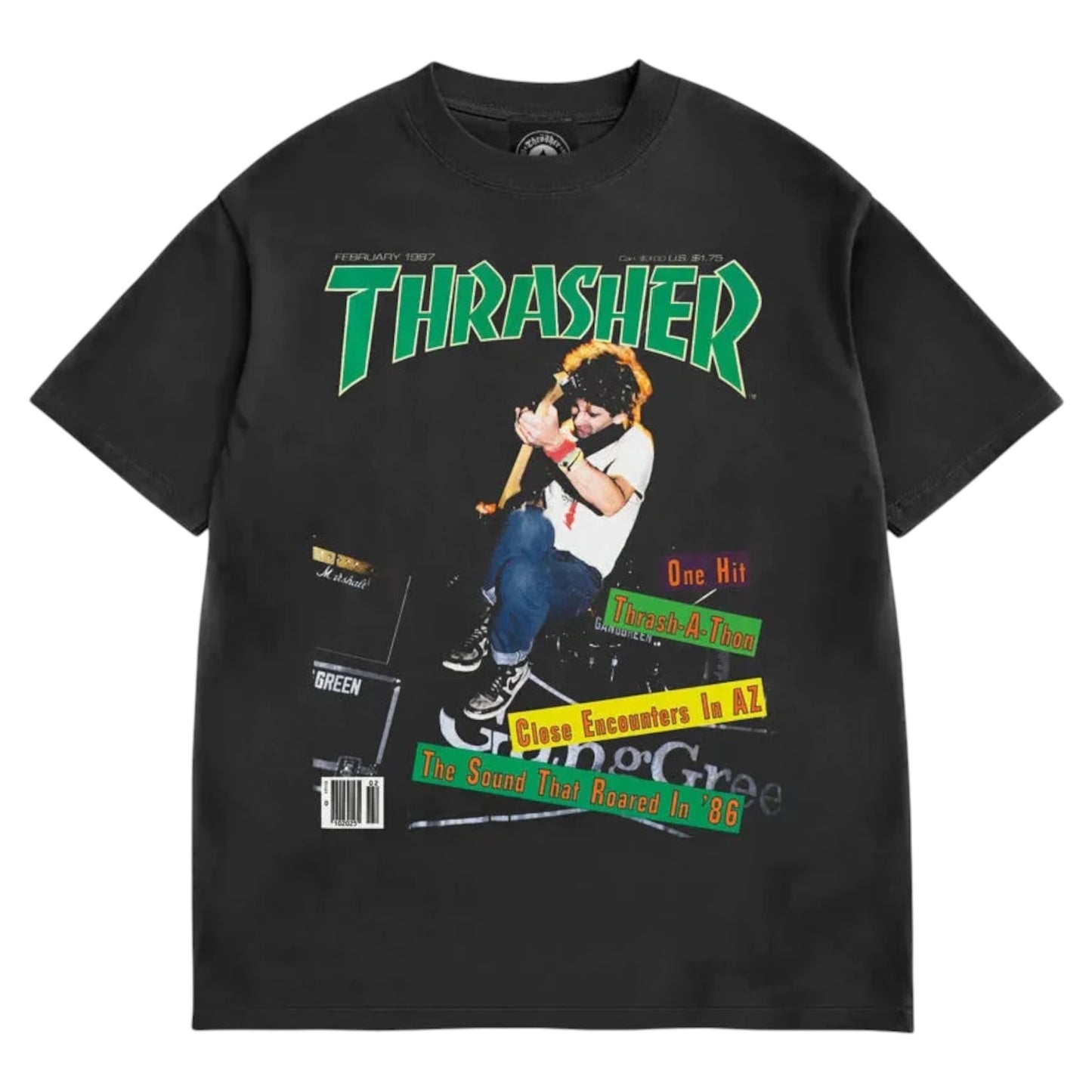 THRASHER FEBRUARY 1987 VINTAGE TEE BLACK