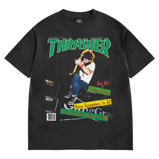 THRASHER FEBRUARY 1987 VINTAGE TEE BLACK