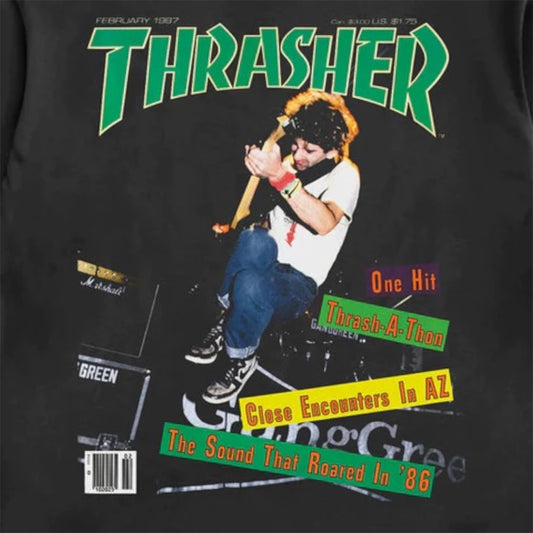 THRASHER FEBRUARY 1987 VINTAGE TEE BLACK