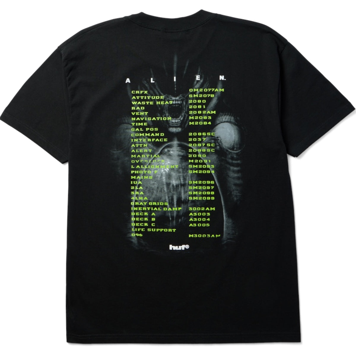 HUF MANIFEST SS TEE BLACK