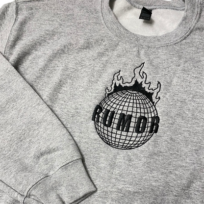 RUMOR BURNING WORLD CREWNECK GREY