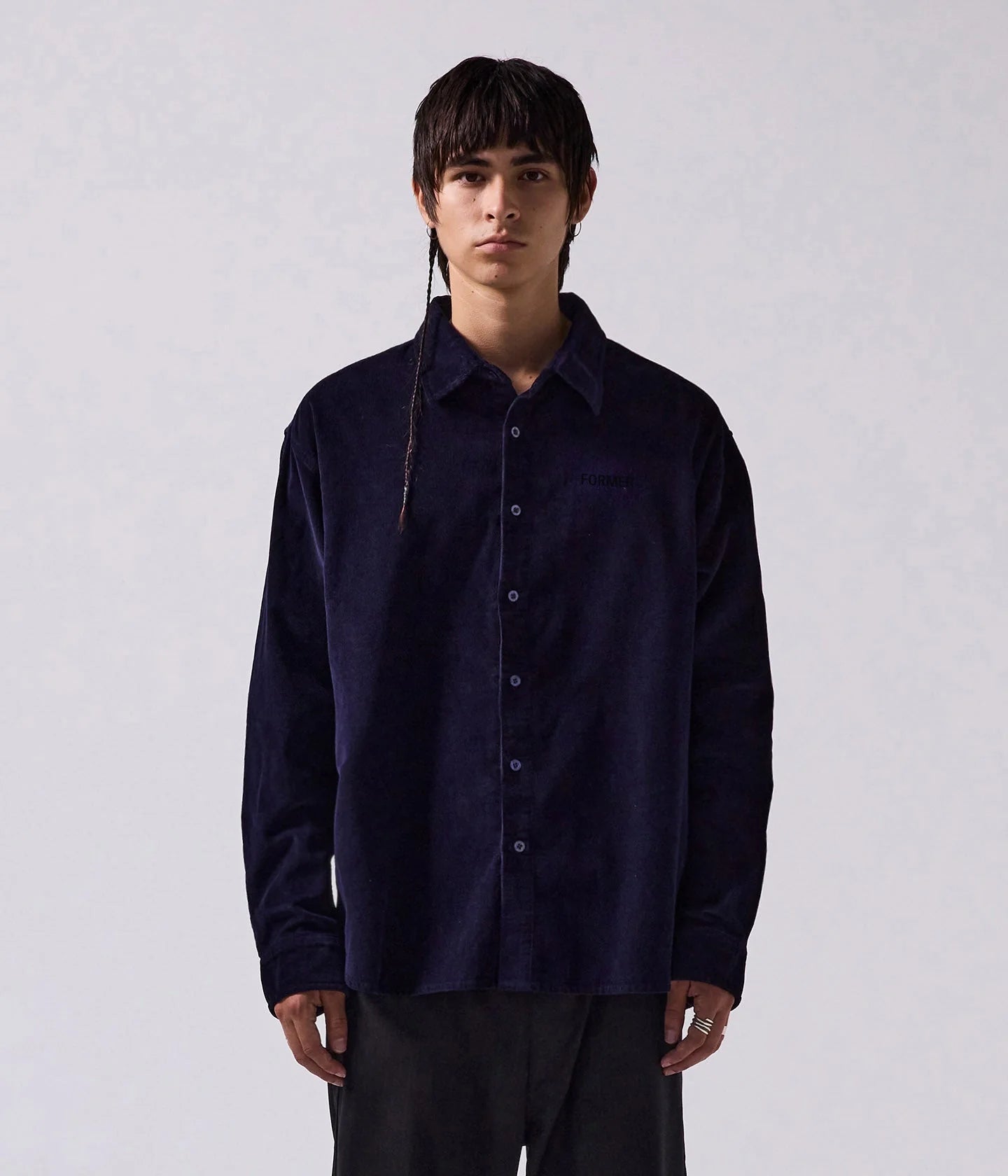 FORMER VIVIAN CORD LONGSLEEVE SHIRT NAVY