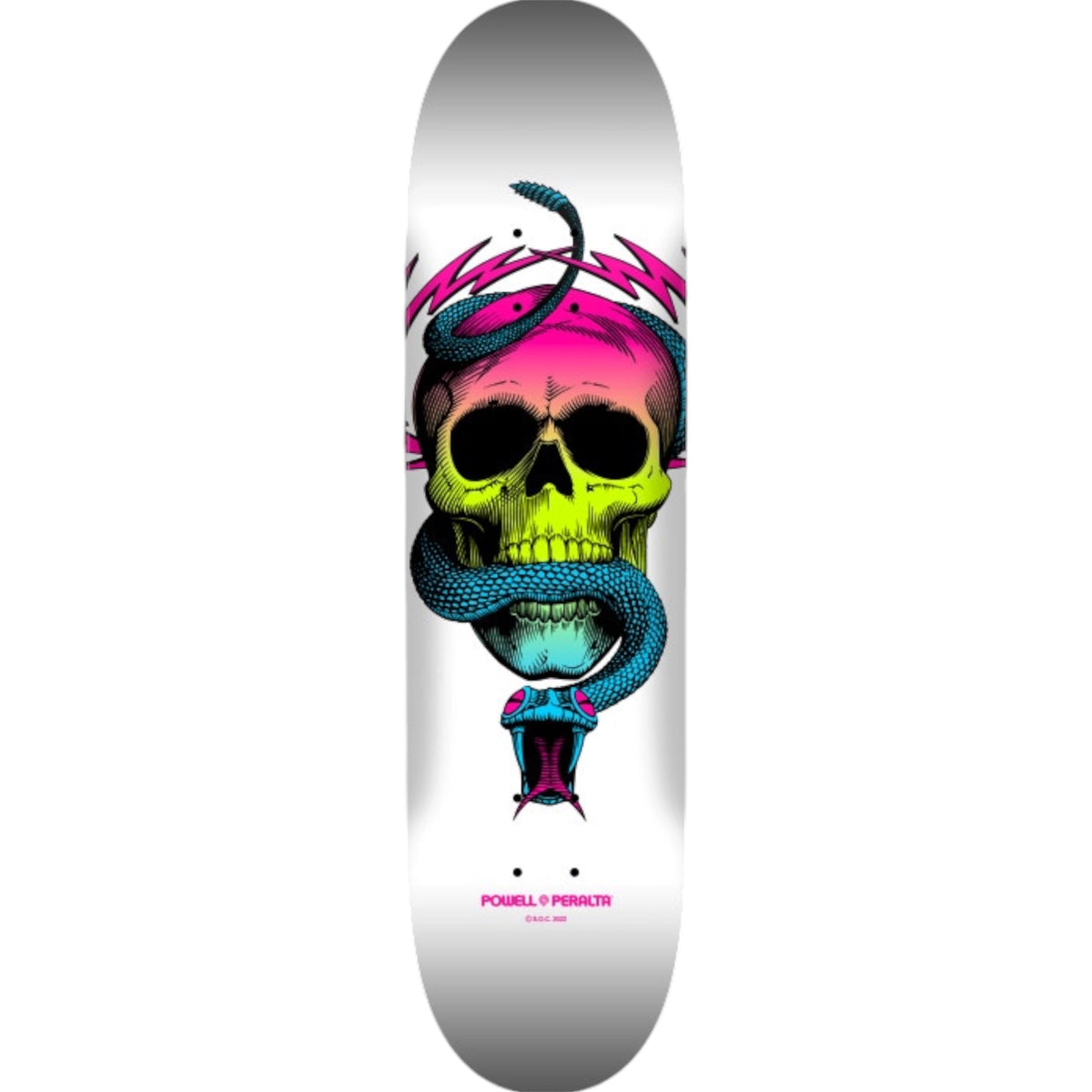 POWELL PERALTA MCGILL LIME FADE SKULL & SNAKE MAPLE DECK 8
