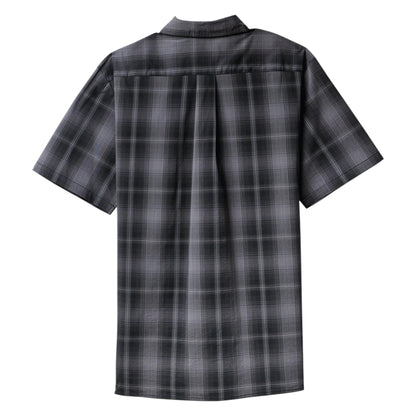 DICKIES SHORT SLEEVE PLAID WORK SHIRT BLACK