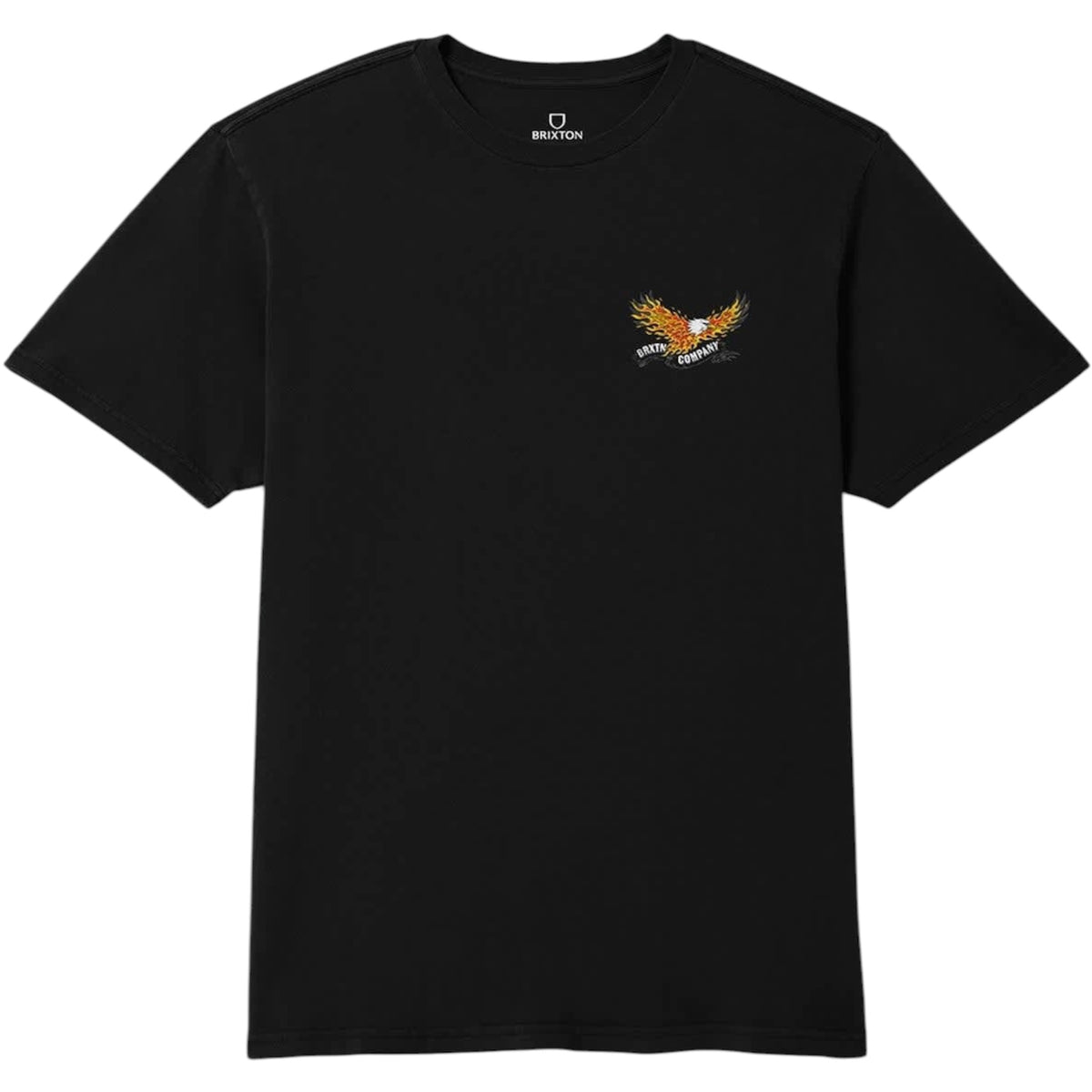 BRIXTON BLAZING SS STANDARD TEE BLACK WORN WASH