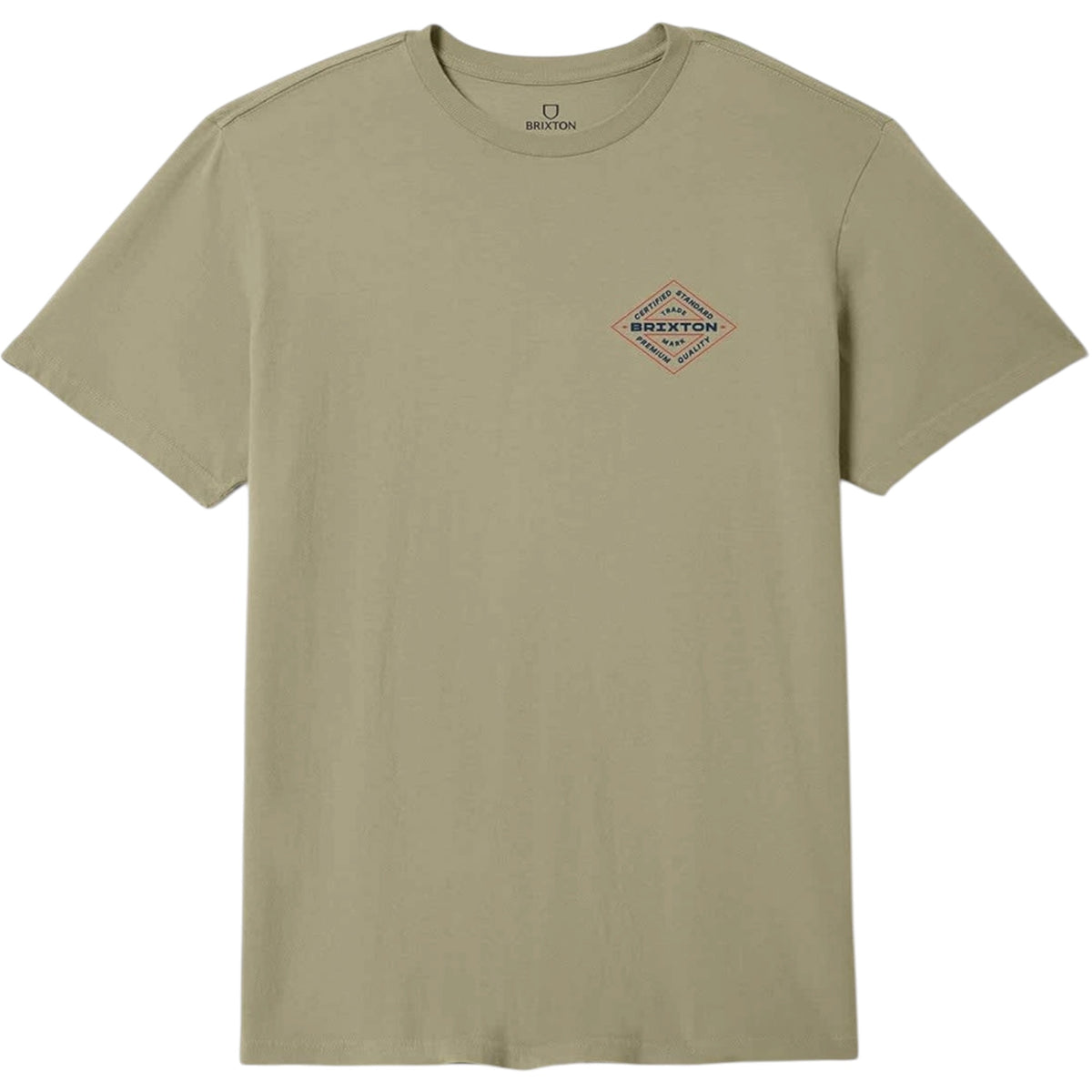 BRIXTON LOWRY STANDARD TEE OLIVE SURPLUS WARN WASH
