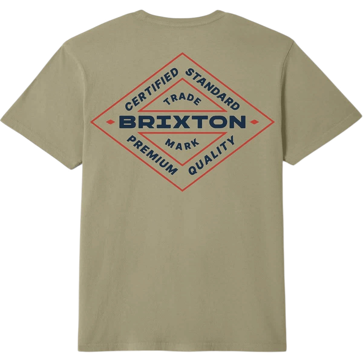BRIXTON LOWRY STANDARD TEE OLIVE SURPLUS WARN WASH