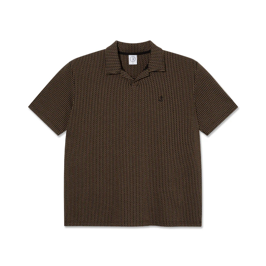 POLAR BOUCLE SERGE POLO SHIRT BRASS/BLACK