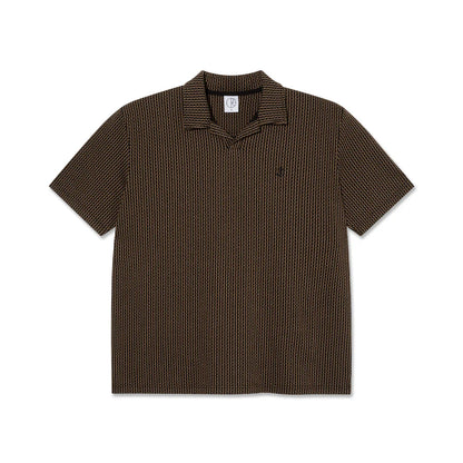 POLAR BOUCLE SERGE POLO SHIRT BRASS/BLACK