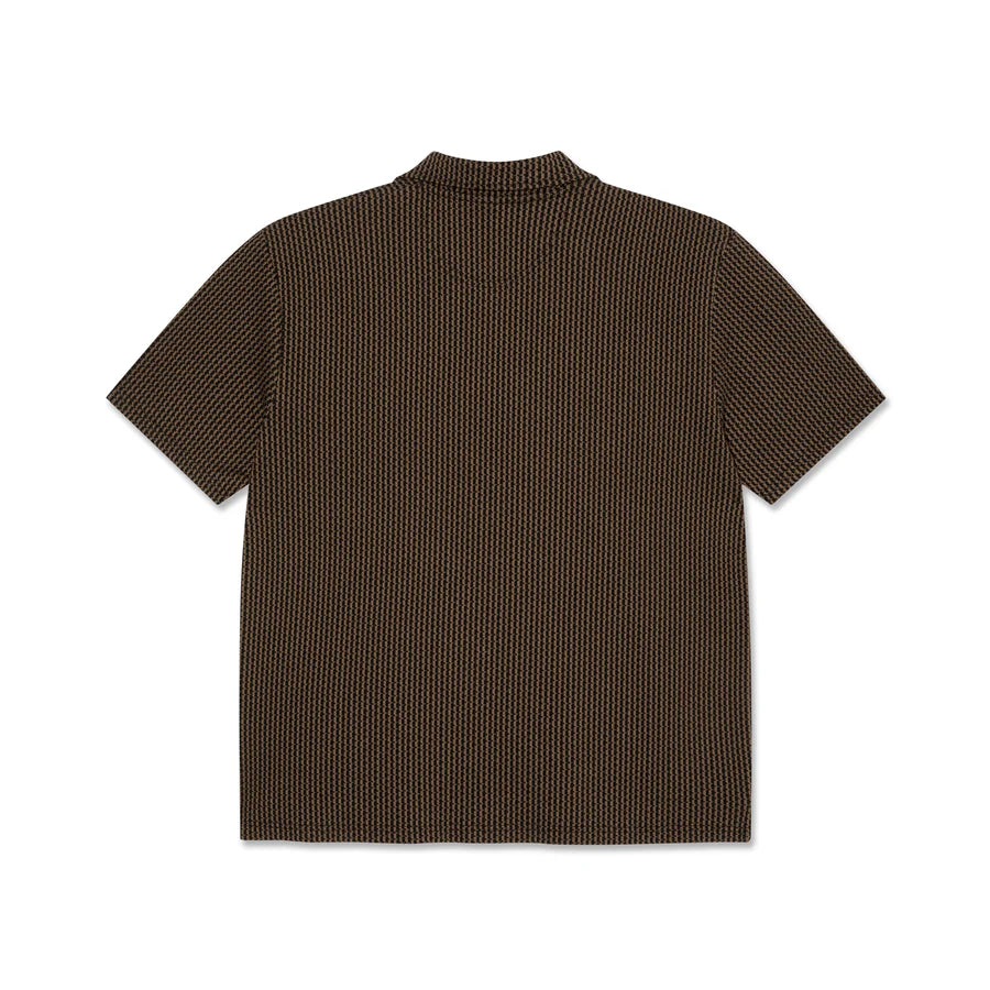 POLAR BOUCLE SERGE POLO SHIRT BRASS/BLACK