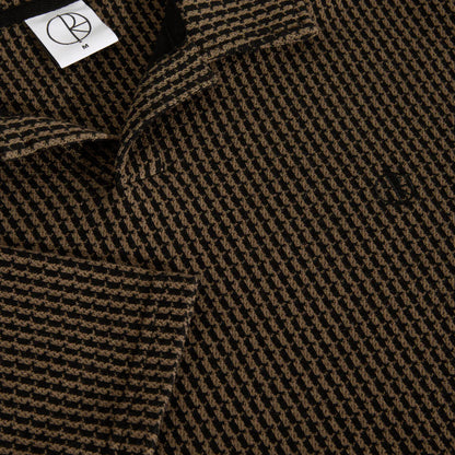 POLAR BOUCLE SERGE POLO SHIRT BRASS/BLACK