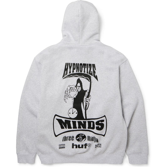 HUF THREE 6 MAFIA MEMPHIS PO HOODIE HEATHER GREY