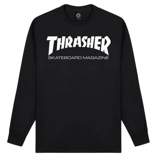 THRASHER SKATE MAG LONGSLEEVE TEE BLACK