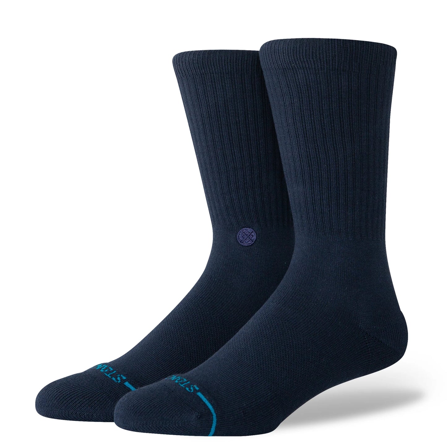 STANCE ICON ORGANIC CREW SOCKS NAVY