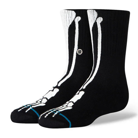 STANCE KIDS BONES CREW SOCK BLACK