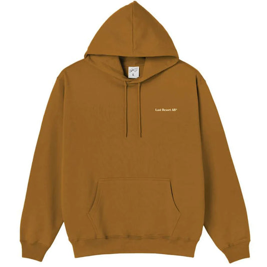 LAST RESORT ATLAS MONOGRAM HOODIE GOLDEN BROWN WHITE