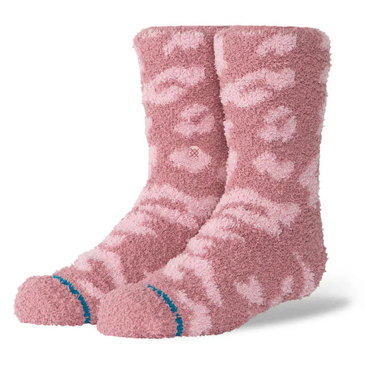 STANCE WOMENS PURRFECT CREW SOCK DUSTY ROSE