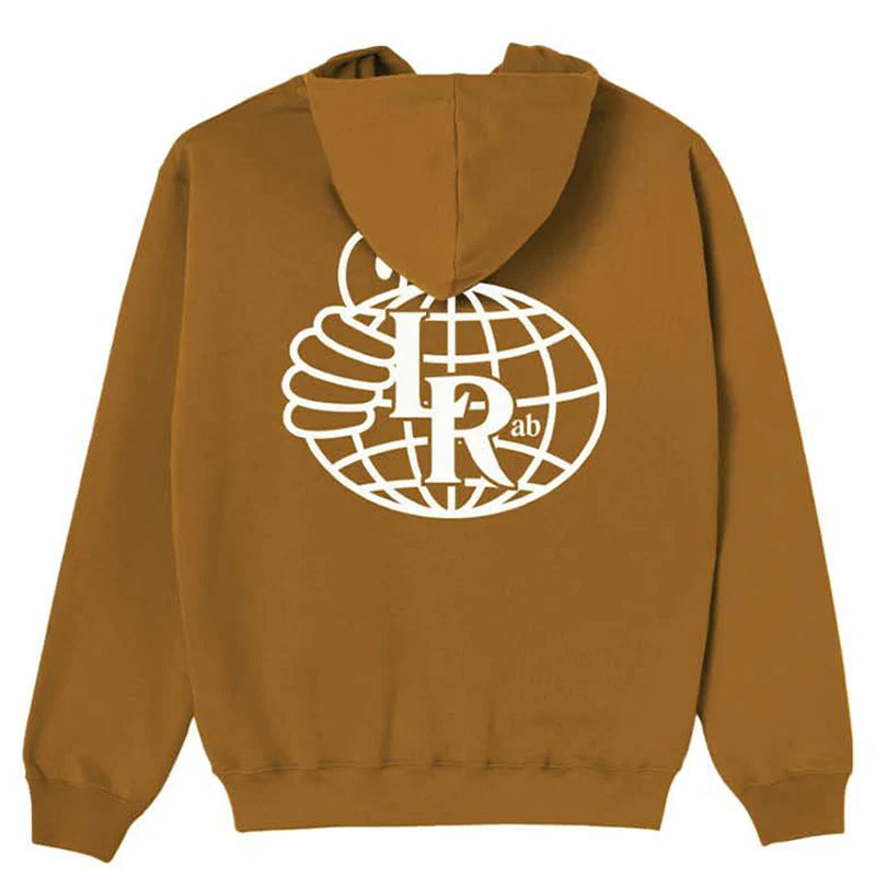 LAST RESORT ATLAS MONOGRAM HOODIE GOLDEN BROWN WHITE