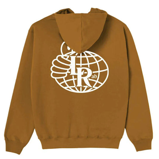 LAST RESORT ATLAS MONOGRAM HOODIE GOLDEN BROWN WHITE