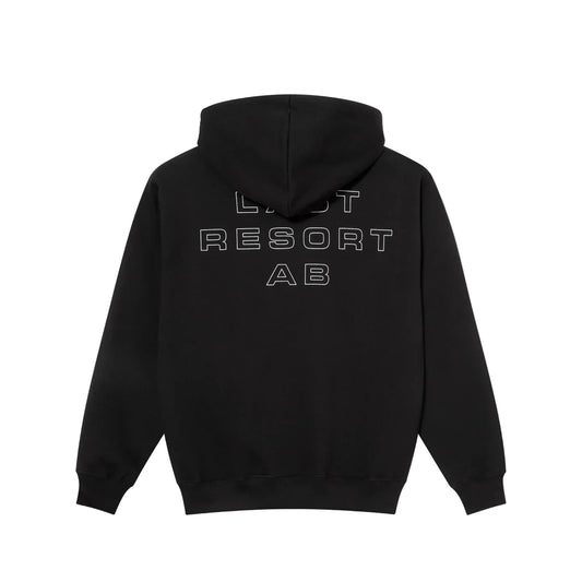 LAST RESORT EUROSTYLE HOODIE BLACK WHITE