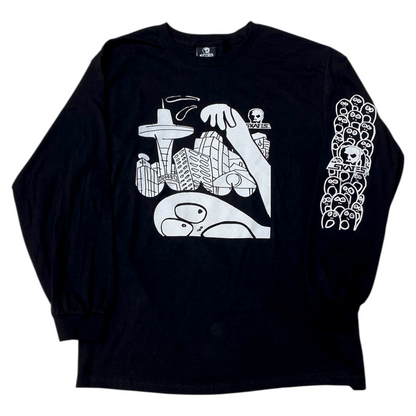 SKULL SKATES SKULL MUTANT SWIMMER LONG SLEEVE BLACK