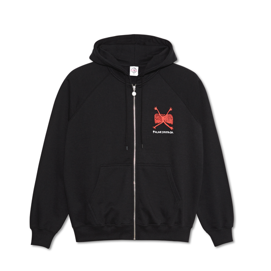 POLAR SKATE CO DEFAULT ZIP HOODIE WELCOME TO THE NEW AGE