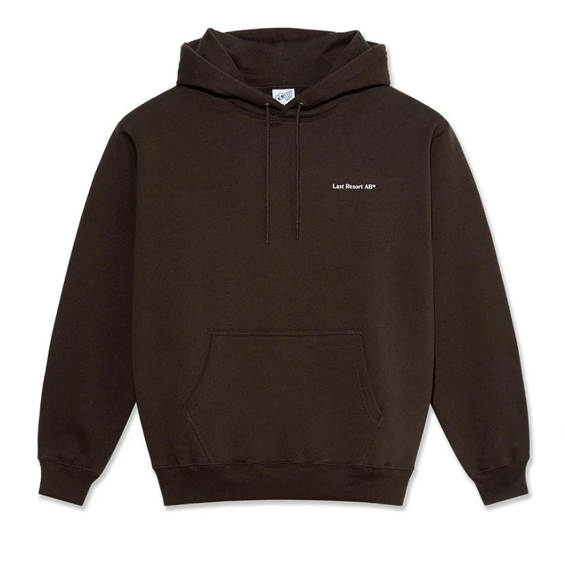 LAST RESORT ATLAS MONOGRAM HOODIE DARK BROWN
