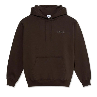 LAST RESORT ATLAS MONOGRAM HOODIE DARK BROWN