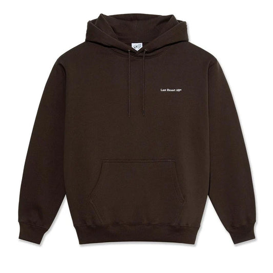 LAST RESORT ATLAS MONOGRAM HOODIE DARK BROWN