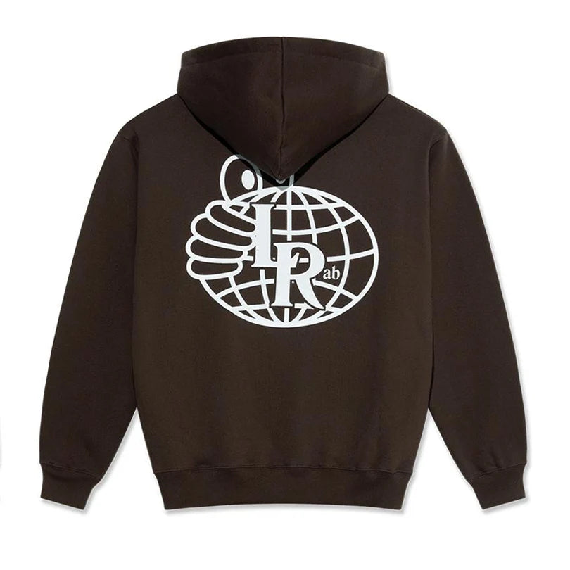 LAST RESORT ATLAS MONOGRAM HOODIE DARK BROWN
