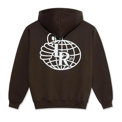 LAST RESORT ATLAS MONOGRAM HOODIE DARK BROWN