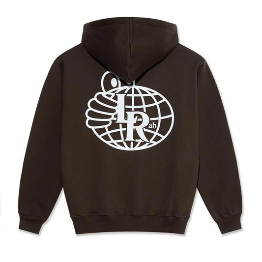 LAST RESORT ATLAS MONOGRAM HOODIE DARK BROWN