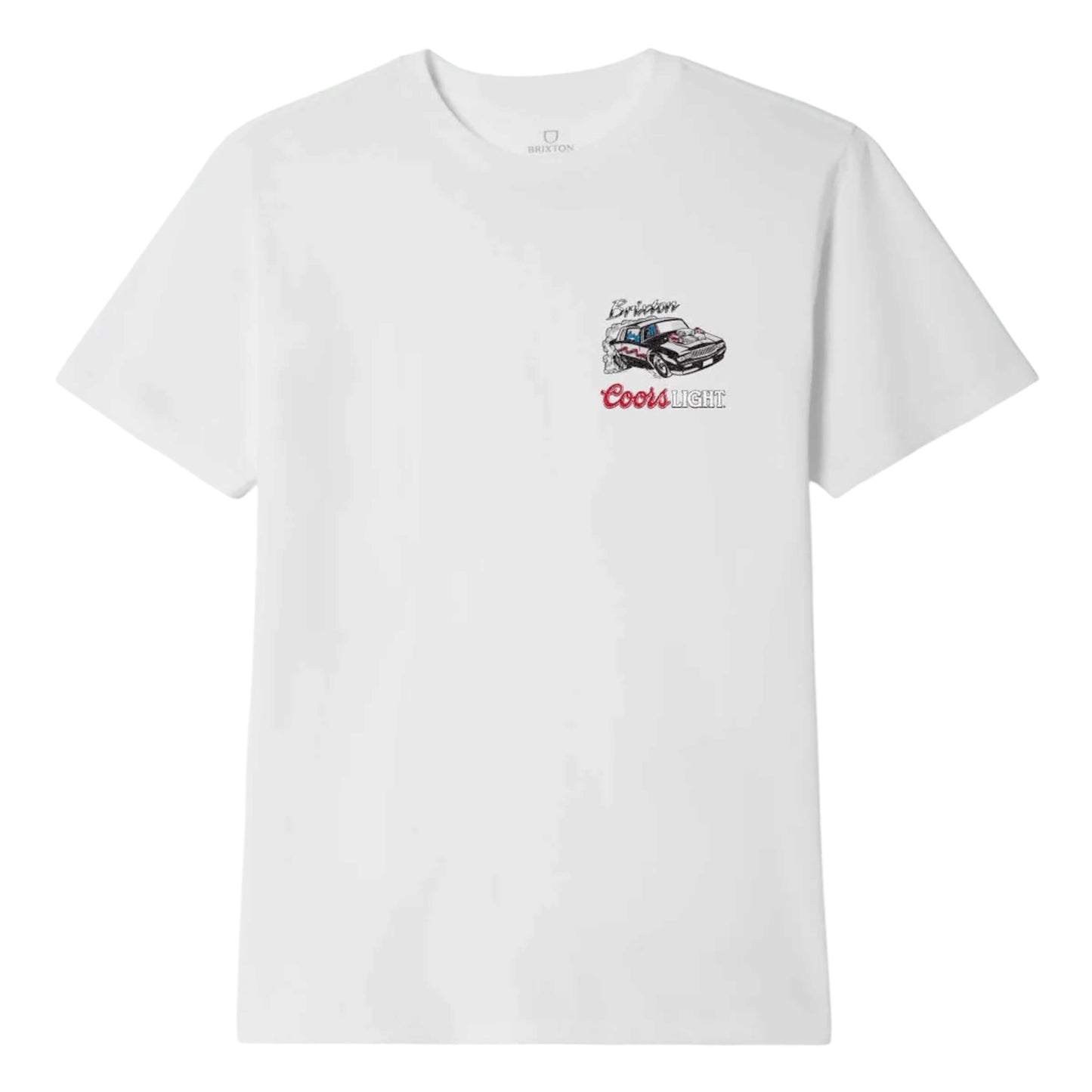 BRIXTON COORS LIGHT RACEWAY TEE WHITE