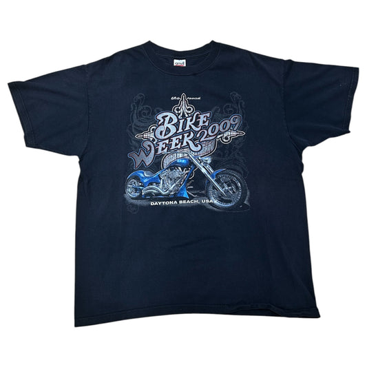 BIKE WEEK 2009 DAYTONA BEACH USA TEE BLACK