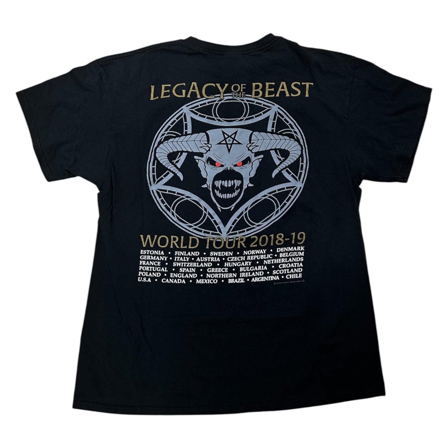 IRON MAIDEN LEGACY OF THE BEAST TOUR 2018-2019 TEE BLACK