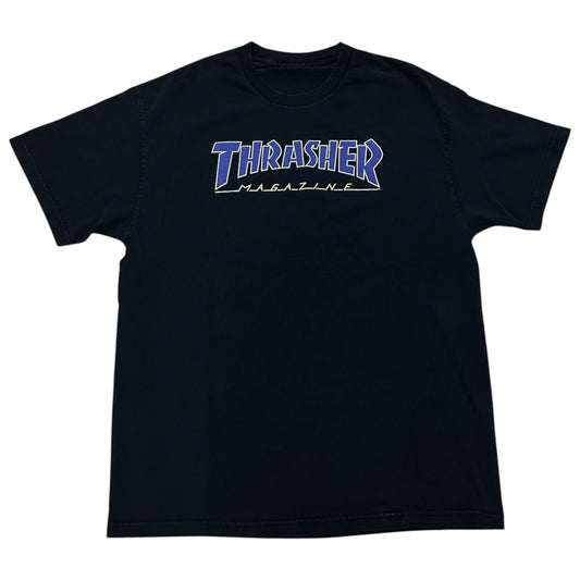 THRASHER OUTLINED PURPLE BLACK TEE