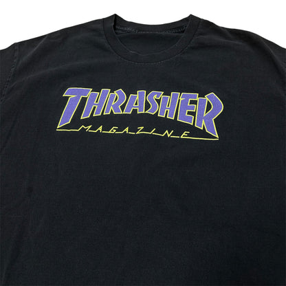 THRASHER OUTLINED PURPLE BLACK TEE