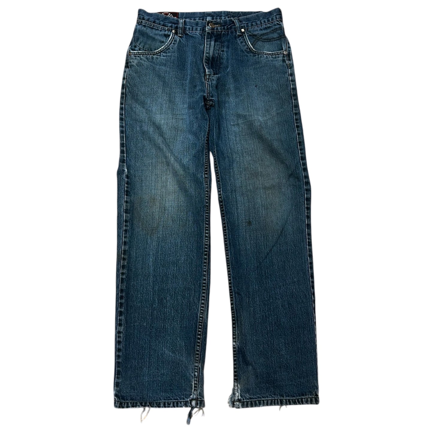 INDEPENDENT TRUCK COMPANY DISTRESSED FADED BLUE JEANS