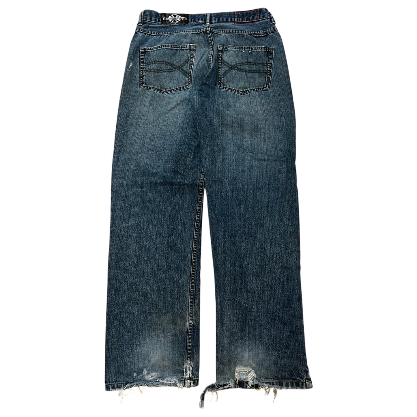 INDEPENDENT TRUCK COMPANY DISTRESSED FADED BLUE JEANS