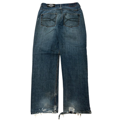 INDEPENDENT TRUCK COMPANY DISTRESSED FADED BLUE JEANS