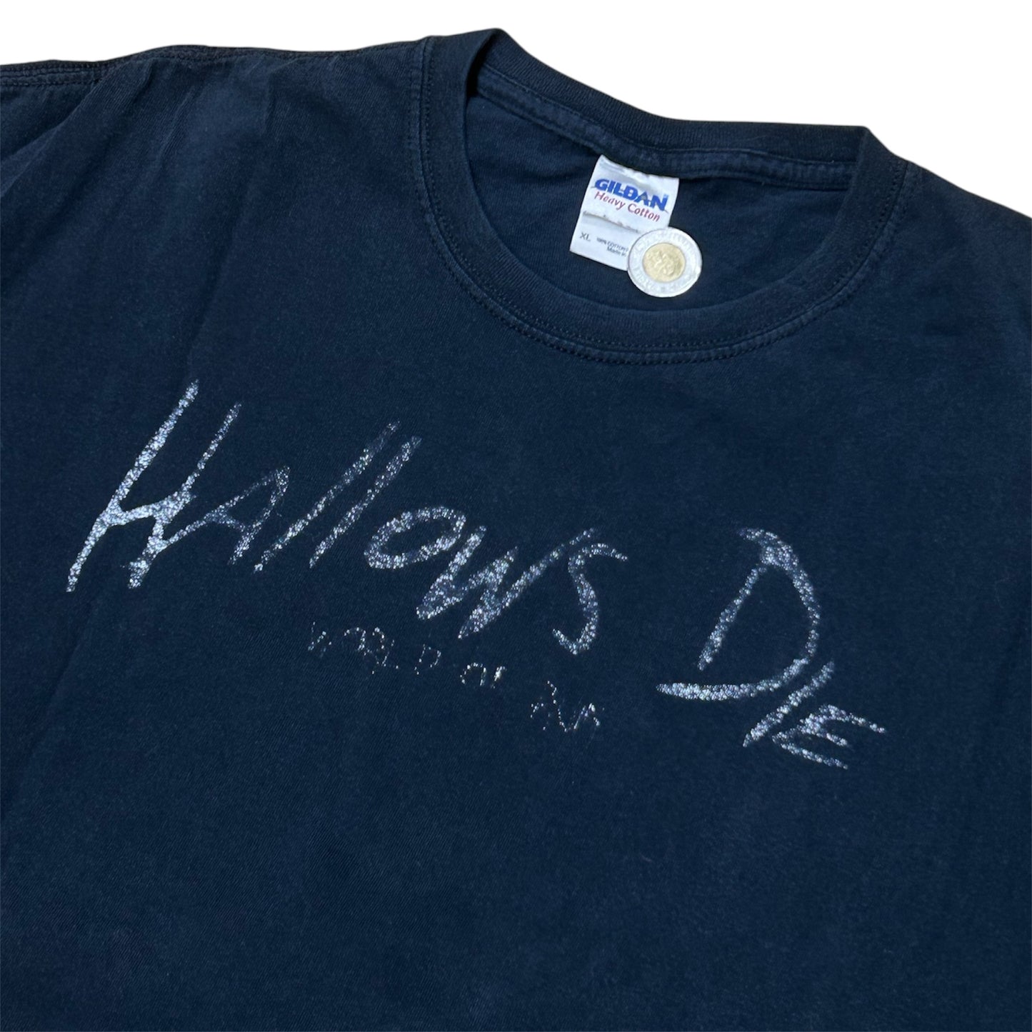 HALLOWS DIE WORLD OF RUIN 2009 DEATH METAL BAND TEE BLACK
