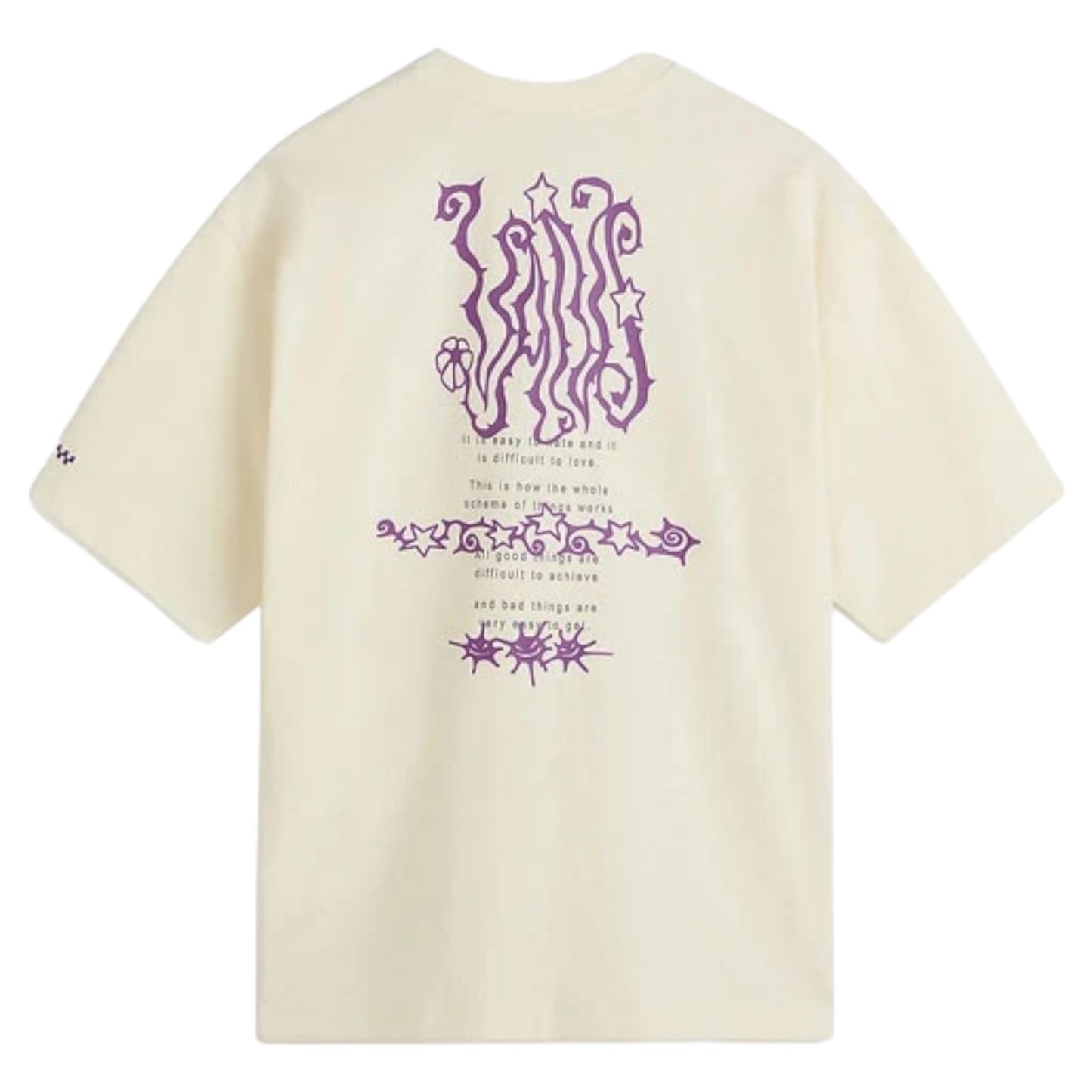 VANS SKATE DIFFICULT TEE MARSHMALLOW