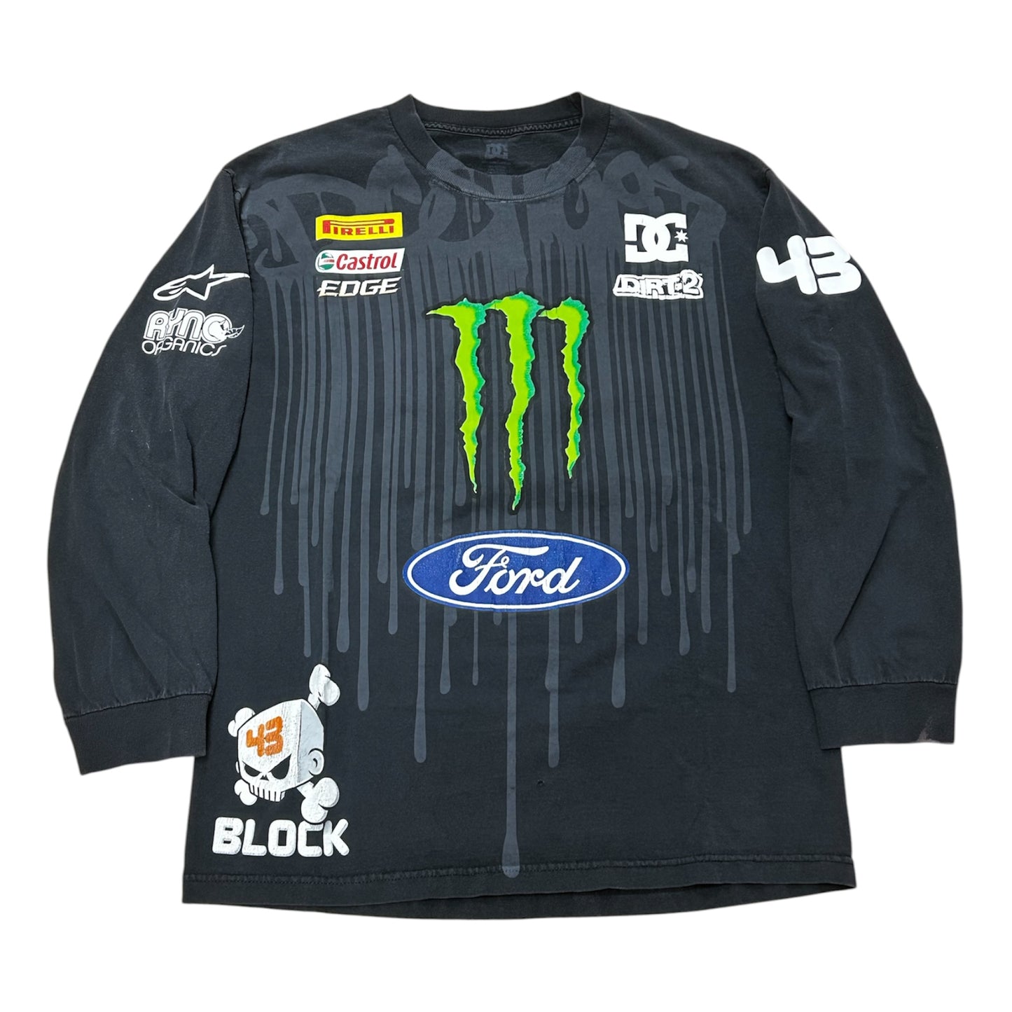 Y2K KEN BLOCK X DC SHOES MONSTER LONGSLEEVE BLACK