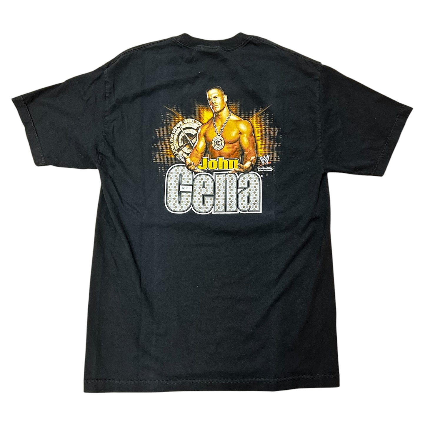 VINTAGE WWE JOHN CENA CHAIN 2002 TEE BLACK