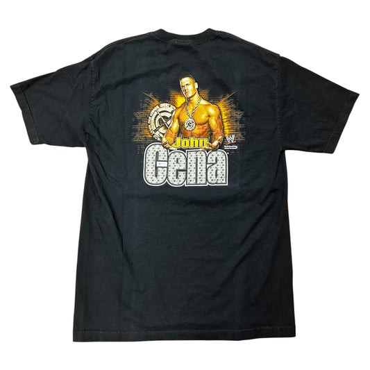 VINTAGE WWE JOHN CENA CHAIN 2002 TEE BLACK
