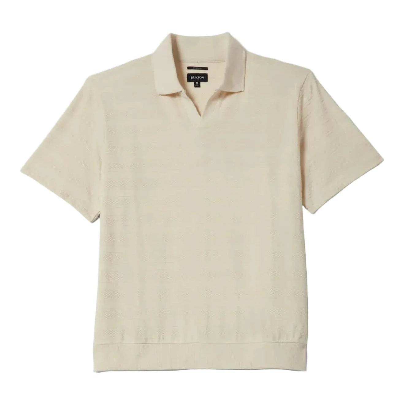 BRIXTON THEO JACQUARD SS POLO CREAM